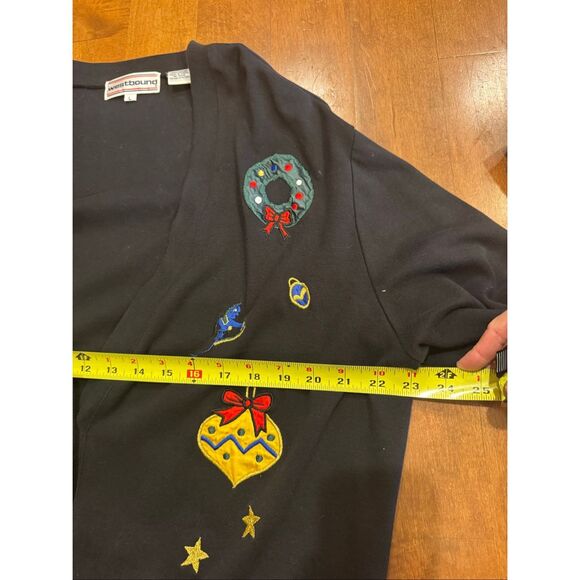 Woman’s vintage Westbound 100% cotton Christmas ugly cardigan size large - Picture 5 of 7